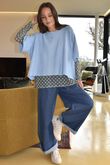 Bobby Mesh Layering Top Dopamine Dot Khaki Baby Blue